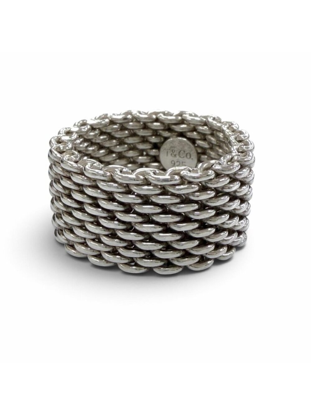 Tiffany & Co Somerset Mesh Ring 925 Silver